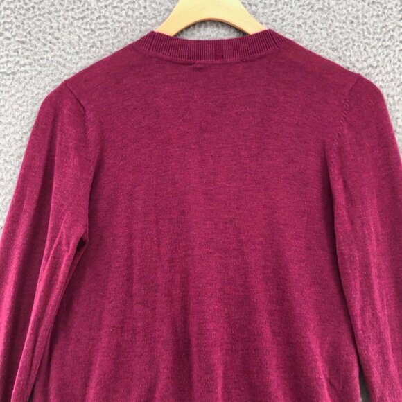 LOFT Sweater Womens Extra Small Pink Wool Blend Cardigan Button Up V Neck Casual - Picture 4 of 9